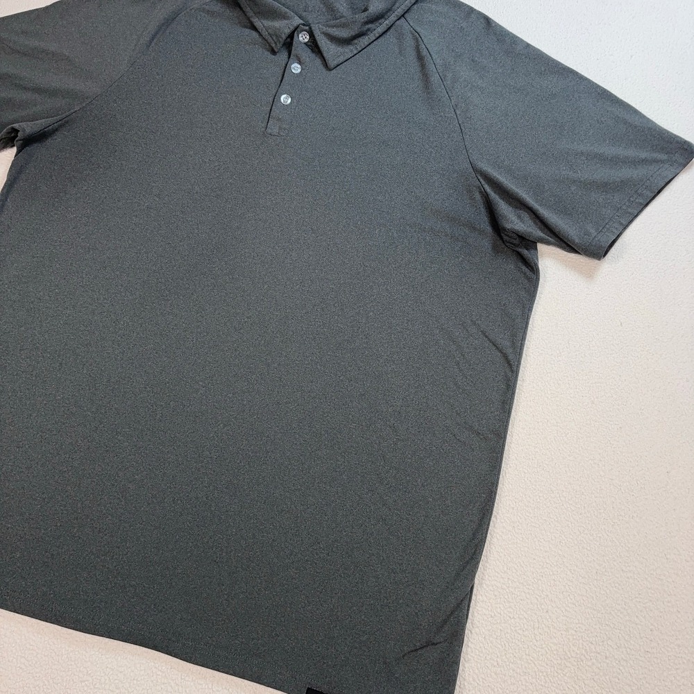 Barbell Apparel Polo Men's 2XL Gray Stretch Gym Workout Training Shirt *STAINS* - Picture 6 of 15